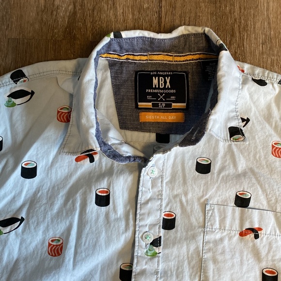 Men’s button down sushi shirt - Picture 2 of 3